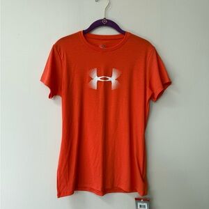 Under Armour Vibrant Orange Tee with White Logo
